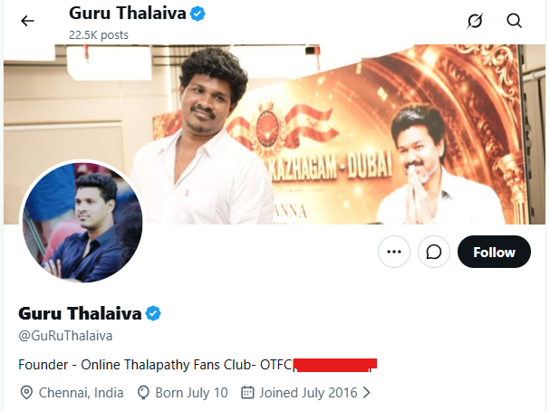 Pambanprasanth's tweet photo. The TVK govt has renamed the Tamil Nadu Fact Check Unit @tn_factcheck as the Information Integrity Desk (IID) and TVK’s social media head 'Guru', known as Guru Thalaiva @GuRuThalaiva , the founder of the Online Thalapathy Fans Club, appointed as its Chief https://t.co/f5zel9DtXD