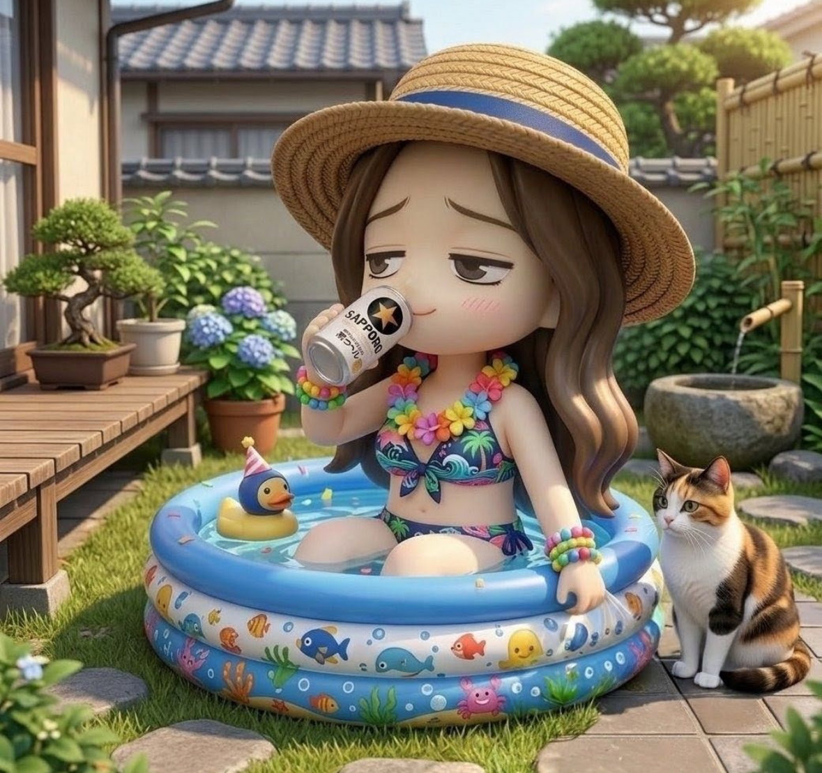 saramaho_819's tweet photo. 今日も暑ぃ〜☀️
幼少期 嬉しかった家庭用プール

年頃✨リゾート🏝️プール👙☺️

色気✨ナイト✨🌃プール💞🤤

今では姉妹宅 裏庭 プール 🦦
初歩に戻る 2026年三十路の夏☀️
時の流れに流されて😄 https://t.co/QCjZdI4FUu