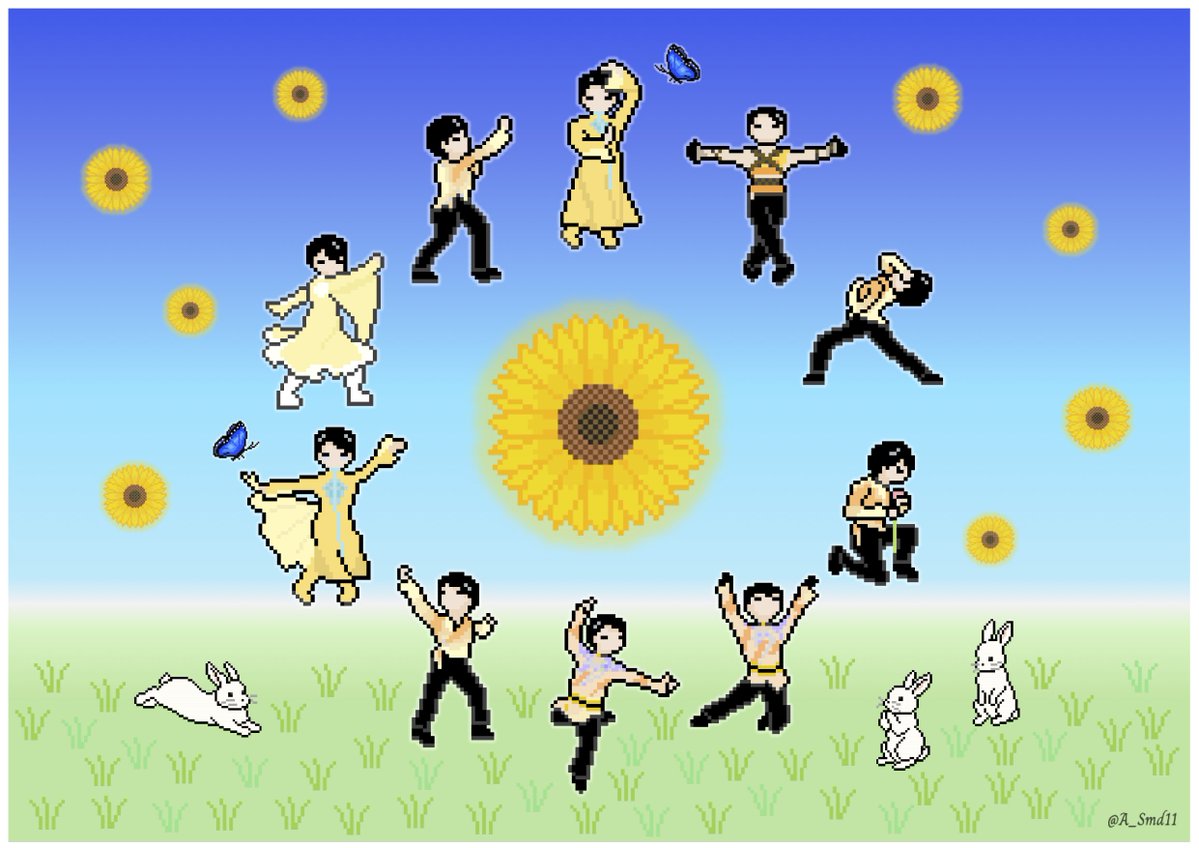 A_Smd11's tweet photo. #はにゅーの日 ✨
#羽生結弦選手が今日も元気で笑顔でありますように 🌻
祈りが世界に、宇宙に届きますように💫

昨日のほわらび絵を元に追加・修正しました。
(既存絵の並べ替え絵ばかりですみません💦) https://t.co/lYvJkbQaKa