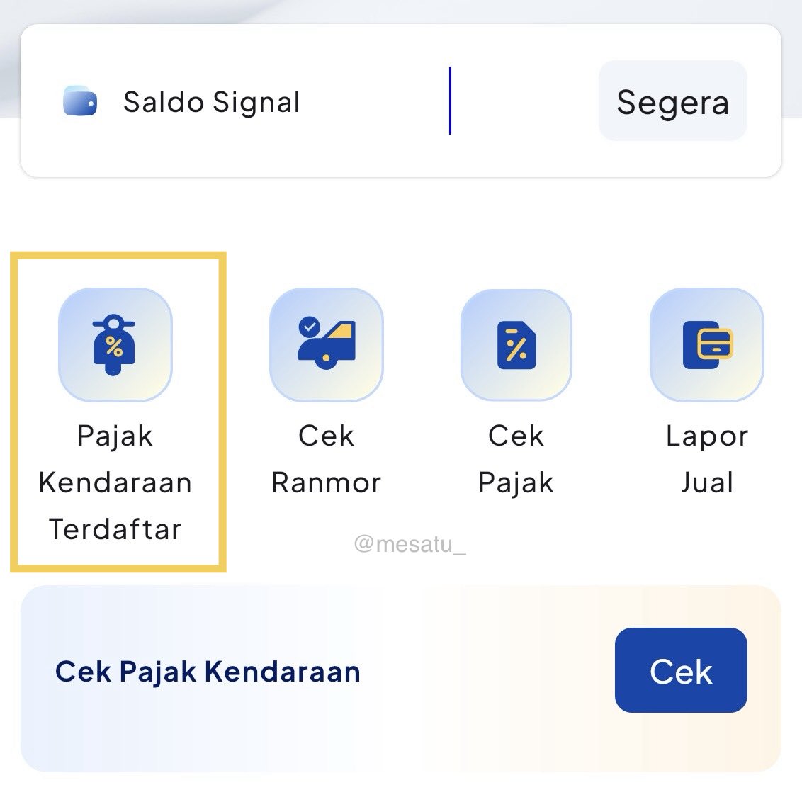 mesatu_'s tweet photo. Tutorial buat yang mau bayar pajak kendaraan bermotor (PKB) tahunan, tapi malas ke SAMSAT. Keluarga polisi gak usah baca.

1. Download aplikasi SIGNAL
2. Bikin akun pakai NIK, email, dan nomor HP
3. Tambah data kendaraan
4. Klik menu Pajak Kendaraan Terdaftar
5. Klik Bayar Sekarang
6. Isi alamat buat pengiriman Tanda Bukti Pelunasan Kewajiban Pembayaran (TBPKP)
7. Pilih metode pengiriman dan kurir
8. Bayar pakai virtual account bank

Kelar deh. Apa masih bingung? Next gue kasih juga tutor cara bayar VA di aplikasi internet banking kesayangan lu semua.