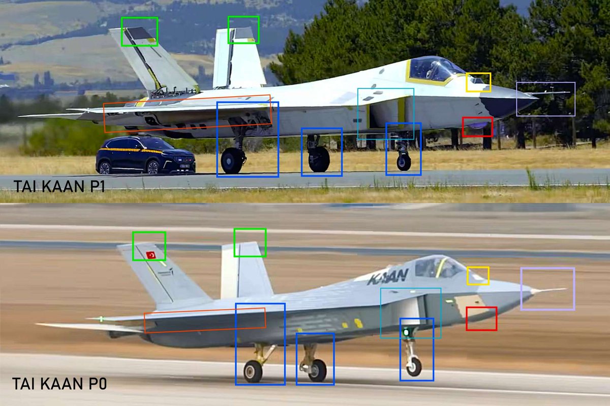 ArmyRecognition's tweet photo. #Türkiye’s #KAAN P1 Taxi Test Reveals Advanced Sensors and Major Fifth Generation Design Refinements https://t.co/VdlGdm3pVN