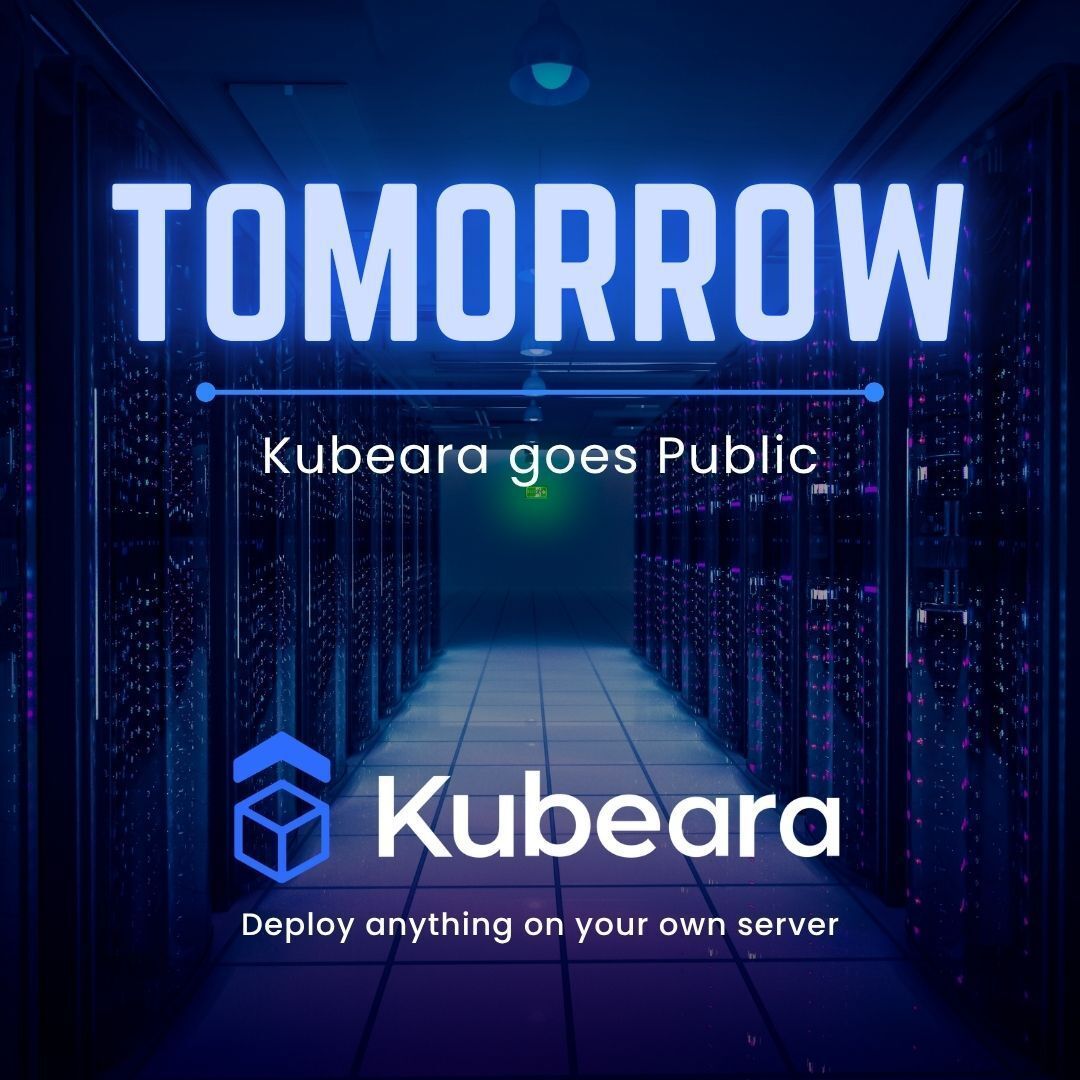 kubeara_dev's tweet photo. Tomorrow.

https://t.co/8kQ4JVdQXA

Open source. Own your infrastructure.

#Kubeara https://t.co/gad4JehOyw