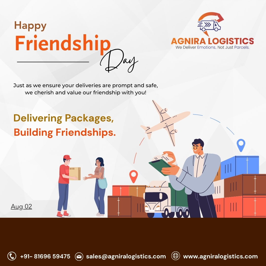 agniralogistics's tweet photo. Just as we ensure your deliveries are prompt, safe, and reliable, we cherish the trust and friendship we've built with you every step of the way.
Happy Friendship Day!

#HappyFriendshipDay #AgniraLogistics #TrustedPartner #DeliveringTrust #LogisticsWithCare #OnTimeEveryTime https://t.co/x4RG8q3Tr1