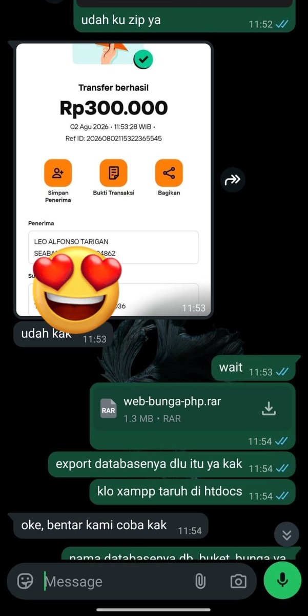 InISeikouverse's tweet photo. done pembuatan web toko bunga https://t.co/McOJVQRuau