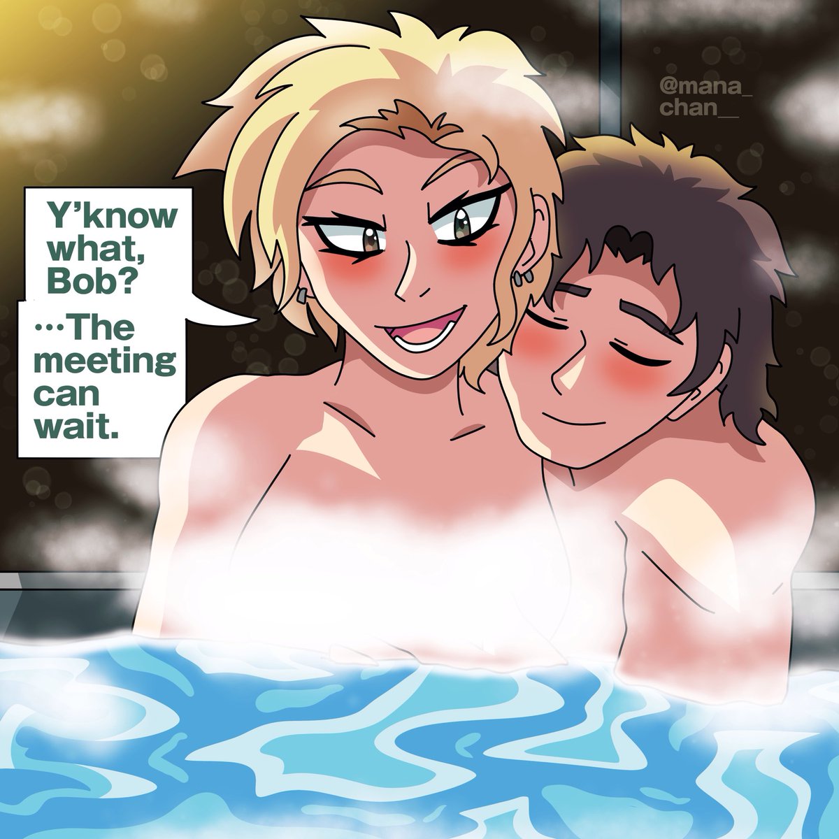 mana_chan__'s tweet photo. Boblena in the sauna? why yes of course! #boblena https://t.co/nw1Y25EGBB