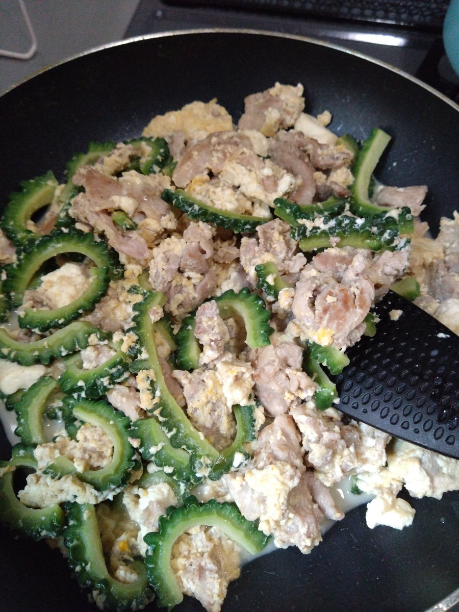 dollar2_maru's tweet photo. ゴーヤチャンプルーの季節ですねぇ https://t.co/8cPJwqzp00