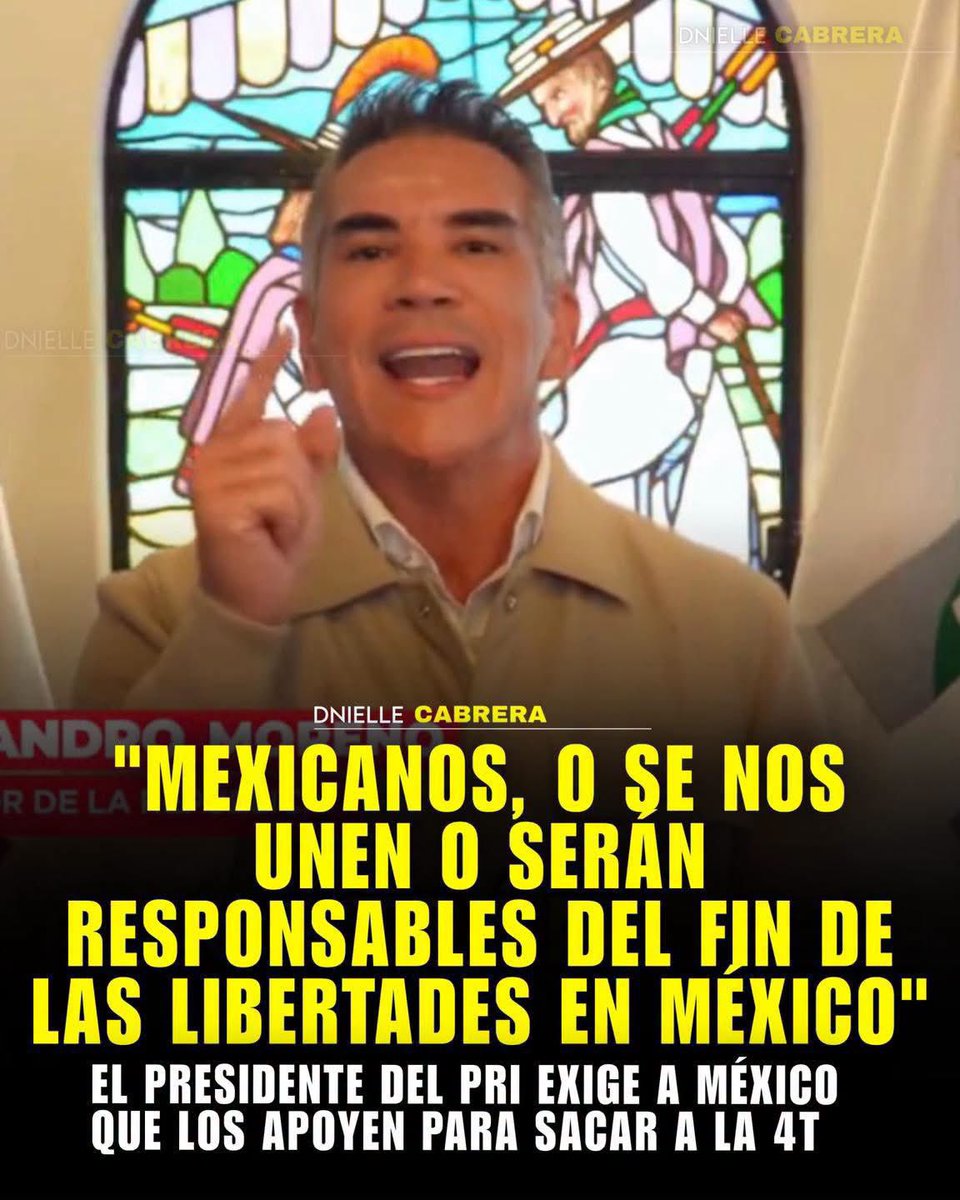 DnielleCabrera's tweet photo. 🚨 PRI EXIGE A MÉXICO SU AYUDA O “ENFRENTAR SU RESPONSABILIDAD”
El presidente del PRI, Alito, exigió a México apoyar a su partido después de que el gobierno impulsara la Ley de las Audiencias, aseguró que si no los apoyamos “seremos responsables del fin de las libertades en México”