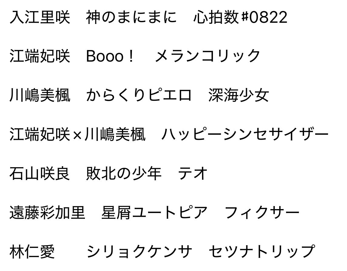 _Urepeanuts_'s tweet photo. ボカロ厨による、
Juice=Juiceの皆様に歌ってほしいボカロ
（余りにも思想が見え隠れしている） https://t.co/WvLTz3Gl0R