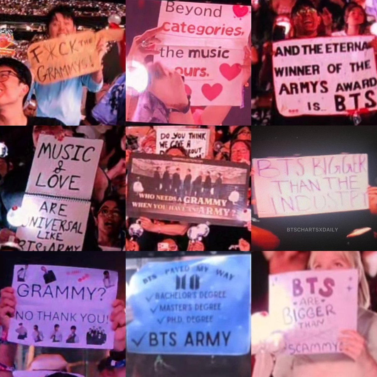 urmisope's tweet photo. The cameraman too messy for showing all these signs LMAOOOOOO https://t.co/UsFRAeFXCt