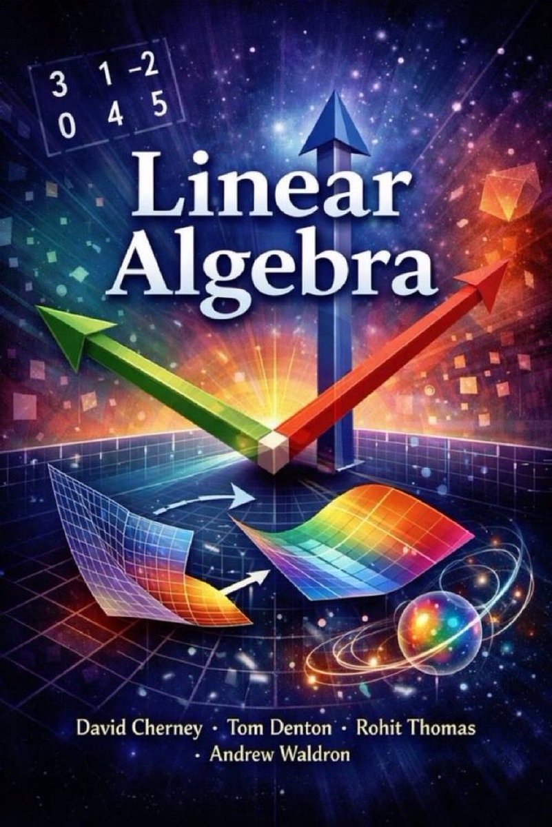 KirkDBorne's tweet photo. Free 436-page PDF download…

Linear Algebra — Open Textbook: https://t.co/TsQ1g4psRK

#Mathematics https://t.co/NKaUy3sXUK
