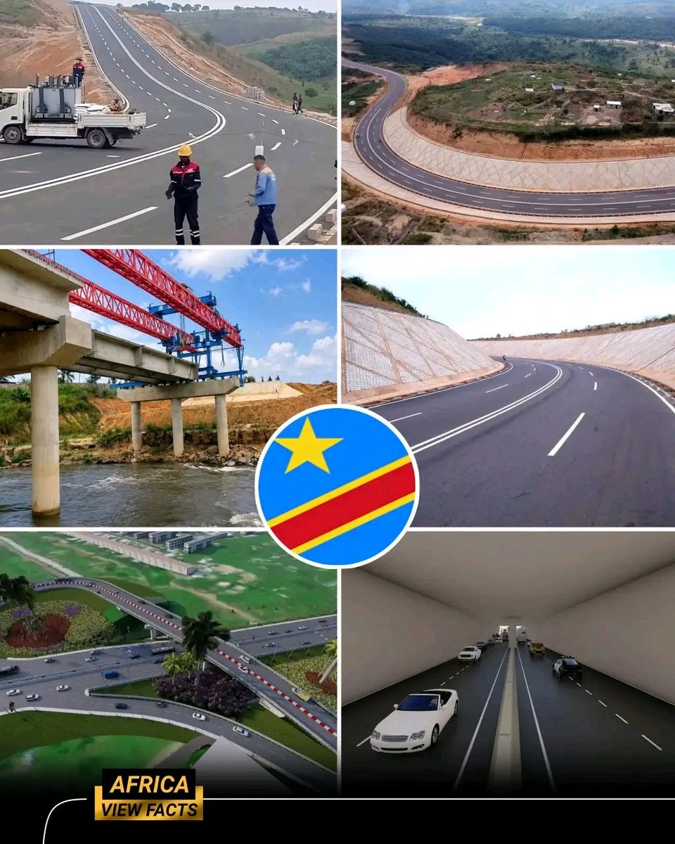 Alfrednsaba's tweet photo. 🚧East African Community infrastructure on a Rise 📈✅.
  The Democratic Republic of the Congo 🇨🇩 is advancing major infrastructure work under a $7 billion package from its revised China mining deal.  

A $300 million, 73 km ring road around Kinshasa is under construction by Chinese firms, with full opening set for late 2028. 

It aims to ease city traffic and includes several bridges plus a key interchange.  

Separately, a road-rail bridge linking Kinshasa and Brazzaville, estimated near $655–700 million with a 1.575 km span and border facilities, is progressing and will improve transport and trade between the two capital cities.