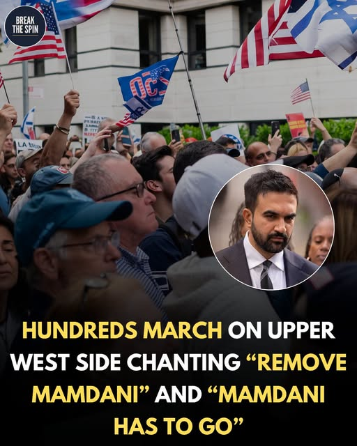 ScaryEurope's tweet photo. 🚨🇺🇸Chants of “Remove Mamdani” and “Mamdani has to go” echoed through the Upper West Side as hundreds of New Yorkers took to the streets on Sunday. https://t.co/qTgeKxyMyK