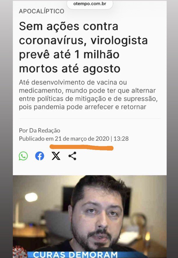 DamaDeFerroTV's tweet photo. NA TRAVE!
Nosso cientista científico da ciência acertou, mas dentro da margem de erro, de acordo com especialista, os números da pandemia.

Vamos relembrar histórias daquela período. https://t.co/QNnA7JJ1SZ