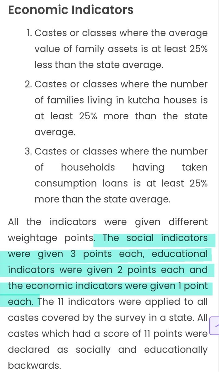 neha_laldas's tweet photo. Facts:
1. Reservation was also not meant to be given in education!

2. Reservation was also meant for only backward communities with "inadequate representation"!

3. Reservation was also meant to be on minority seats!

4. Reservation was also supposed to be for uplifting communties, not make them more backward!

5. Most importantly, All types of Reservation have an economic criteria--I guess you haven't bothered to read the criteria for SC, ST, OBC reservation👇

Makes me wonder the quality of journalism you do😂