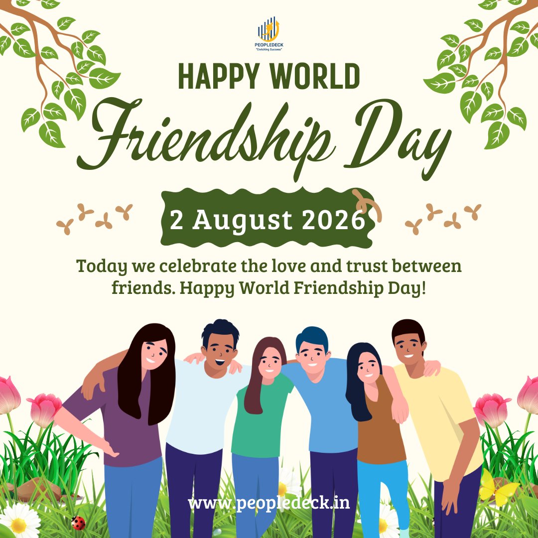 _Peopledeck_'s tweet photo. True friendships are built on trust, support, and the moments that inspire us to grow together. Here's to the colleagues, mentors, and friends who make every journey more meaningful.

Happy Friendship Day! 💙 https://t.co/TvxNqetm4t