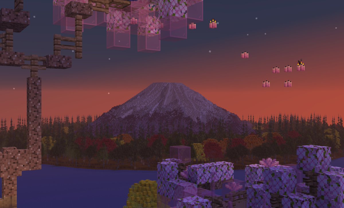 cheebaschicken's tweet photo. fuji type mountain #minecraft #minecraftbuild https://t.co/XptEOkT49w