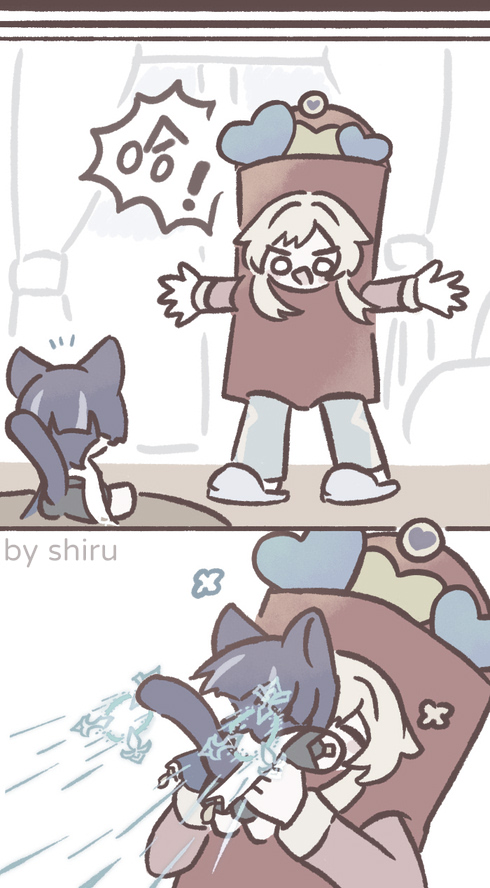shiru2627's tweet photo. 旅x流/旅x放 
💙🐈‍⬛
 #Genshin #原神 #旅人 #流浪者 #放浪者 #wanderer https://t.co/YBBhRuHMce
