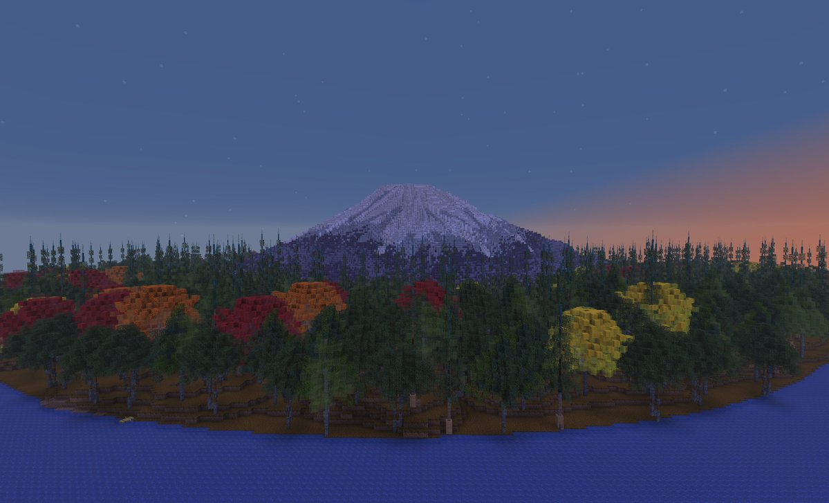 cheebaschicken's tweet photo. fuji type mountain #minecraft #minecraftbuild https://t.co/XptEOkT49w