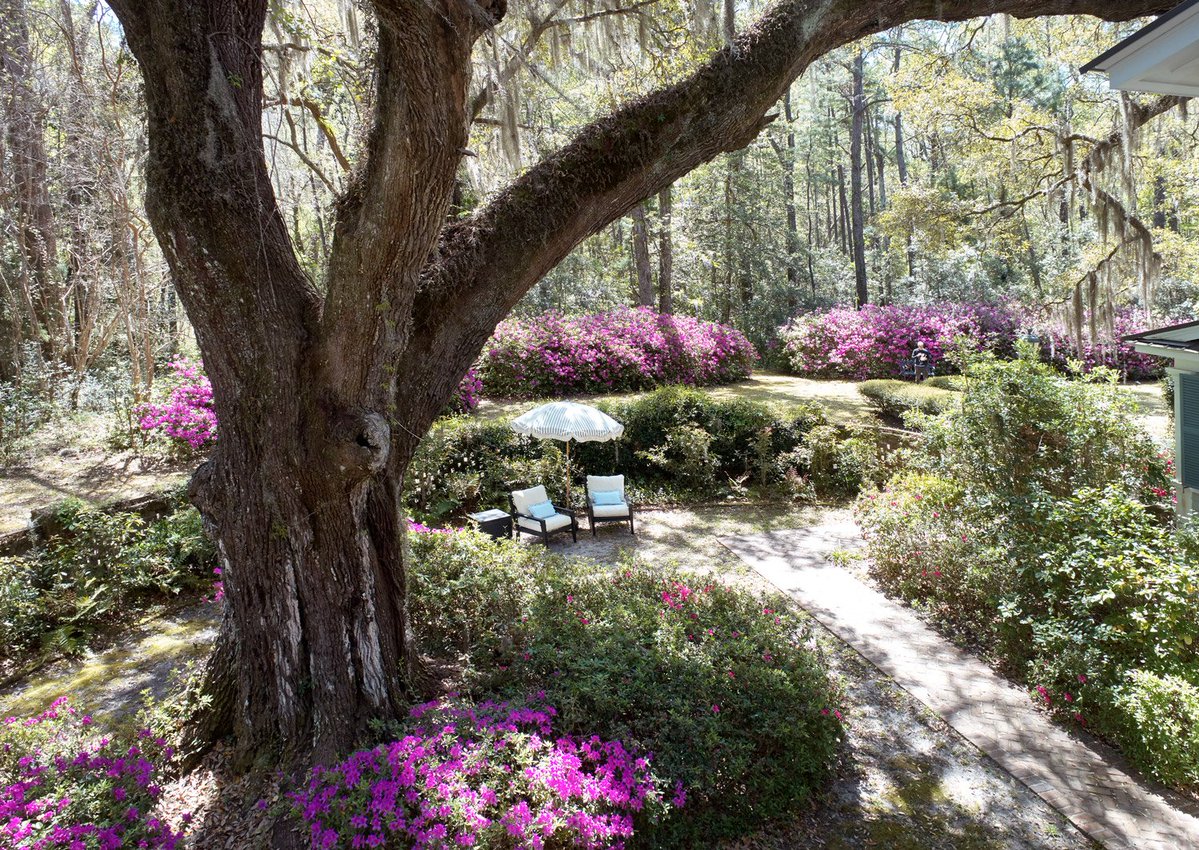 SimplyBuckhead's tweet photo. LOWCOUNTRY RETREAT

A historic Georgetown inn offers privacy and an easy path to stillness.

In a world dominated by social media, buzzing group chats and a constant sense of forward motion, quiet can feel elusive. Sometimes the most restorative thing you can do is step outside, soak up the sun and let the ambient sounds of nature wash over you. Wicklow Hall makes slipping into that slower rhythm feel effortless.

Located in Georgetown, South Carolina, about an hour north of Charleston, the historic Lowcountry retreat has an intentional sense of calm. Originally built in the 1800s, the estate now operates as an intimate inn run by husband and- wife team David and Judith Rinella. Guests can book one of five rooms and suites in the main house or choose from several private cottages, cabins and bungalows scattered across the 11-acre property. Though the accommodations sit close enough to feel cohesive, they’re thoughtfully arranged to preserve a sense of privacy.

My family stayed in the Cottage, a charming yet luxurious 3.5-bedroom retreat complete with a fireplace and hot tub. In the mornings, sunlight poured through the windows before we wandered beneath moss draped trees to the main house to pick up breakfast. Inside, we passed under Egyptian archways, taking in the hand-painted mural along the way. Breakfast arrived pre-ordered in a wicker basket—perfect for lingering on the covered porch or picnicking in the gazebo. Fresh squeezed orange juice, lemon ricotta pancakes and granola parfaits set the tone for the day. Afterward, we explored the grounds. While the resident pond alligators remained elusive, we spotted butterflies, dragonflies, cats and squirrels darting through the landscape...

Read more in the latest issue of @SimplyBuckhead out now!

📝 Carly Cooper

WICKLOW HALL
843.765.2818
https://t.co/1WcciD2XAe

#WicklowHall #SimplyBuckhead #LowcountryRetreat #SouthCarolinaTravel #HistoricInn