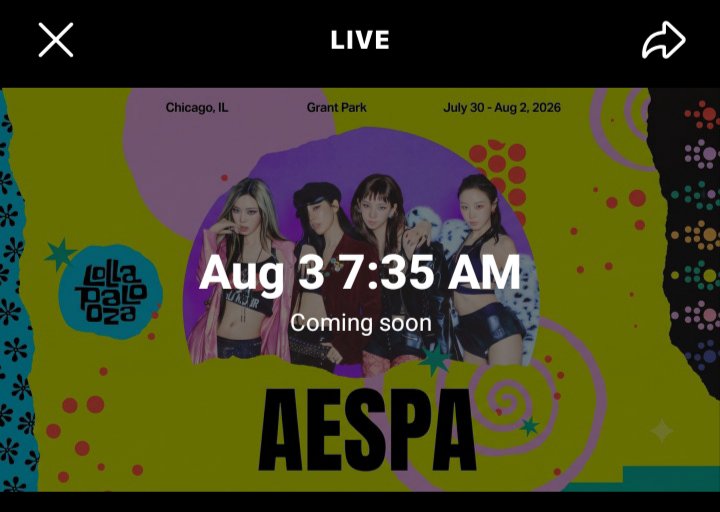 AESPA_TH's tweet photo. พรุ่งนี้แล้ว กับงานเทศกาลดนตรี 'Lollapalooza Chicago 2026' มายไทยสามารถดูสดการแสดงของเอสป้าได้ในแอป Weverse หรือ Disney+ 🍋

📍Grant Park เมืองชิคาโก รัฐอิลลินอยส์ สหรัฐอเมริกา
⏰ 07.45 - 08.45 น. (เวลาไทย)
📺 https://t.co/eOrwRXCfQf

#aespa #에스파 @aespa_official https://t.co/fKXaFSpFyu