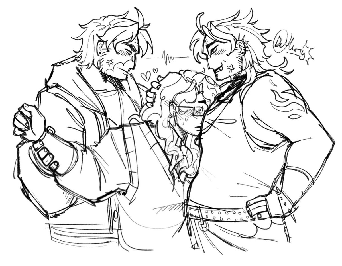 Endeltheris's tweet photo. Some (late) yaoi for Yaoi day‼️❤️
I love them so much they're so cute

#oc #yaoi #art https://t.co/1O42C9semH