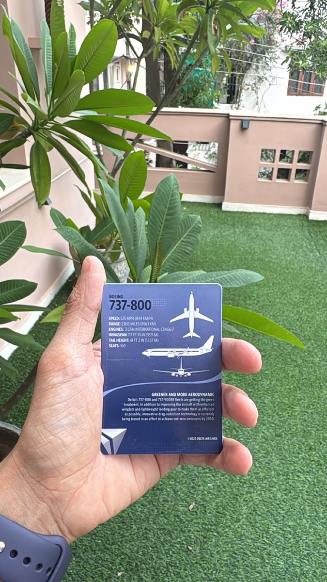 parthkochhar's tweet photo. One of my favourite travel souvenirs costs absolutely nothing✈️😍

Picked up this Delta trading card from the crew on a Boeing 737 flight from New York to Fort Lauderdale.

Such a simple idea, but incredibly cool for aviation enthusiasts.

I really wish more airlines did this. It’s the kind of collectible that ends up meaning more than most airport souvenirs.

Any fellow avgeeks here collecting airline trading cards? 👀

#AvGeek #DeltaAirLines #Boeing737 #Aviation #Flying #Travel