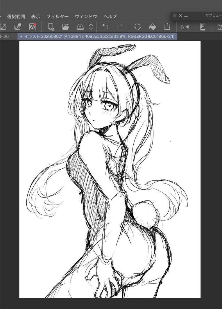 1214Surume's tweet photo. バニーの日wip https://t.co/rZtRG5D1TE