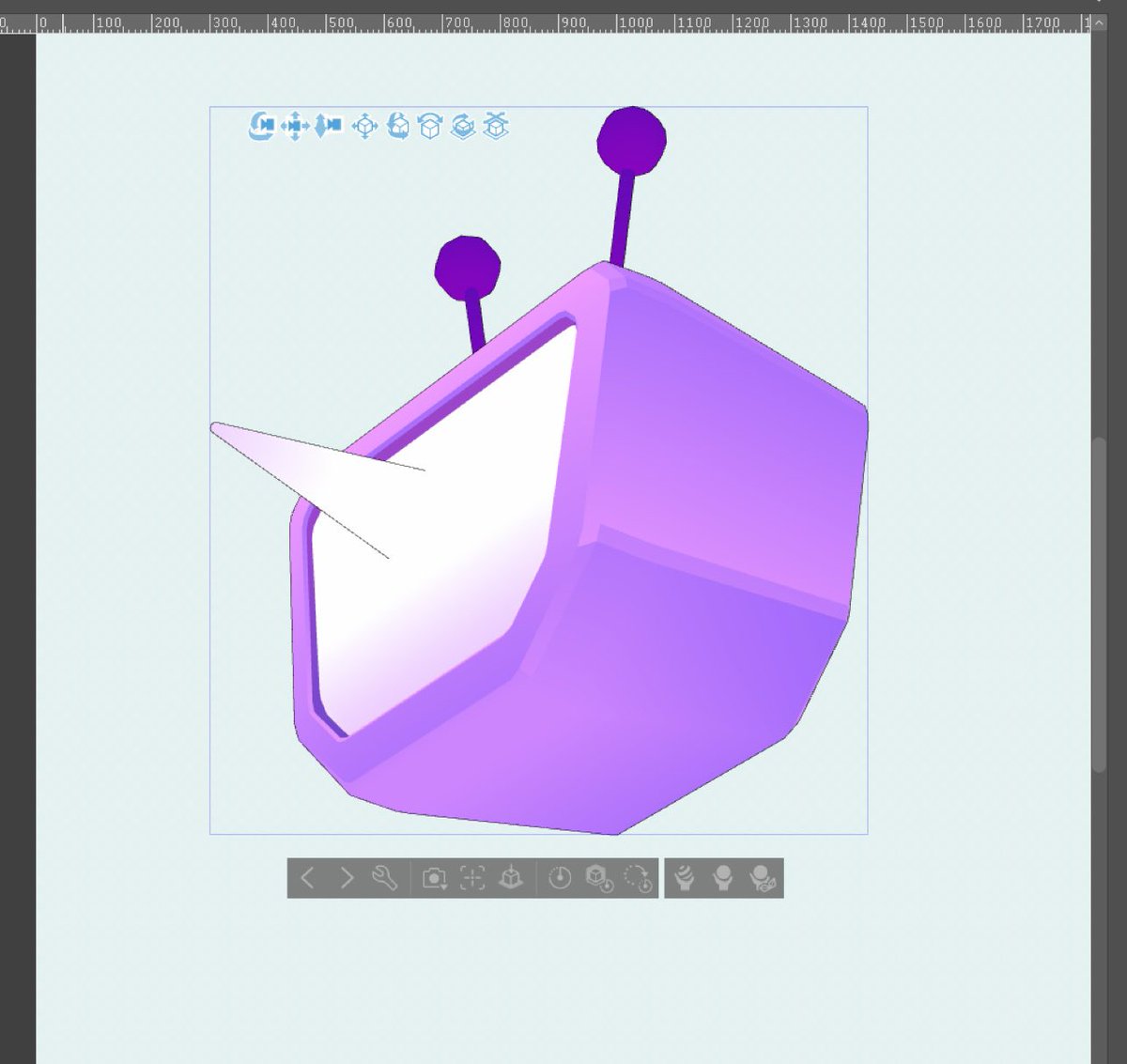 3n_0l's tweet photo. クリスタ以外で使えるかわからないけど〒ナさんの頭（アタリ、ラフ用）です。
そんままクリスタのキャンバスにドロップすれば使えます。
〒ナさんお絵描き用にどうぞ
3D初心者が作ったのでなんか馬鹿でかいです（二次配布はしないでください）（fbxファイル）

　https://t.co/sFWmbeFyPG https://t.co/kbCLNOy14l