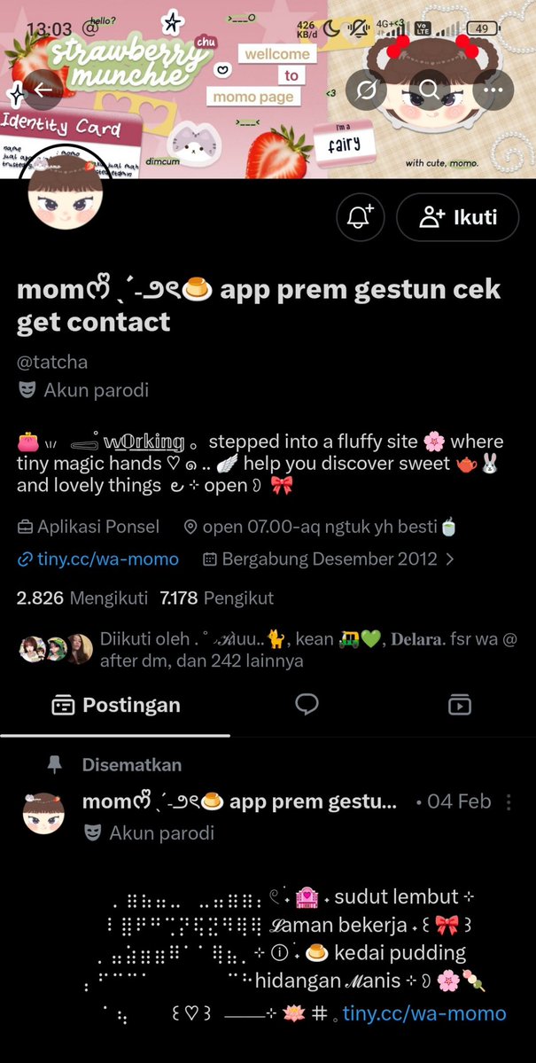Shaarereee's tweet photo. Buat para ba yang sering ikutan upfoll, hati² aja sama orang ini yang sok ngartis @tatcha . Dia sering ikutan upfoll atau ngajak mutualan tapi gapernah mau fb. Acc dia ada 2 dan sama aja gapernah mau fb wkwk. Dia yang ngajak mutualan tapi dia sendiri yang gamau fb aneh https://t.co/uxua4q3pWP