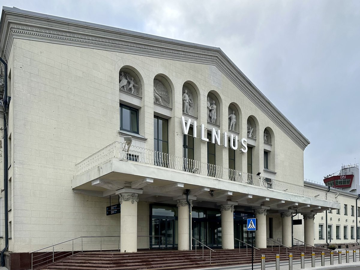 TodaysFlight's tweet photo. Transformation in progress at #Vilnius airport. The old Soviet style terminal is turned into an arrival area, the pier that was added in the 90‘s is under renovation, while the new departure terminal looks like a Louis Vuitton store. Evolution.
#VNO #avgeek #airportarchitecture https://t.co/hCc1gOHrCE