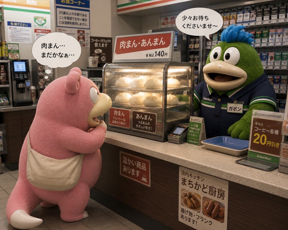GLjsw's tweet photo. 初めてのお買い物

肉まんを買いに来たヤドン🛍️

#ヤドン #ガボン #コンビニ https://t.co/MORl5W8Gtw