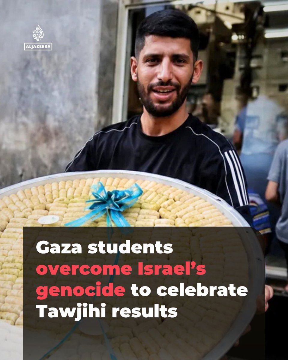 AJEnglish's tweet photo. Despite Israel's ongoing genocide, students in Gaza focused all their attention on their Tawjihi, a series of exams for Palestinian high school students, to insulate their futures from incessant hardships and uncertainty. 

🔗: https://t.co/TmkDlB8hSI https://t.co/Io4gV2rLml