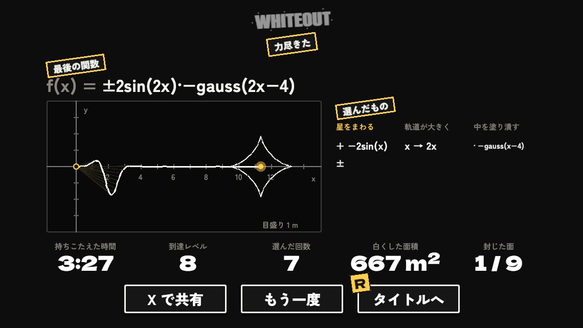 Roil_HCI's tweet photo. 数学者モードのリザルト画面です ↓ https://t.co/ThZuTqDrYf