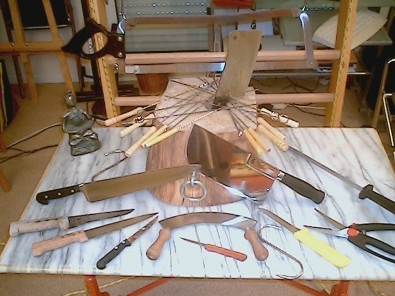 Bear4Spit's tweet photo. Tools and knives used for longpig butchering and meat preparation https://t.co/za8JJMC9Lx