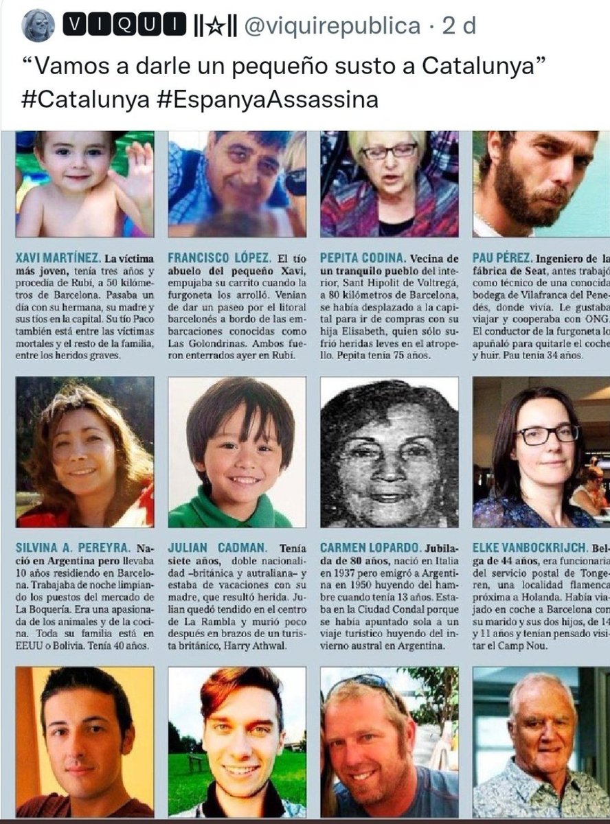 Jaumepicaferro's tweet photo. Bon dia Gent de bé:
La vida et depara moments que sempre més perdura en el récord i la memoria, 
Com perdura la VERITAT de perquè varen ocórrer aquells terribles actes!!
Els que l'amaguen i no fant rés,cuan podrien fer per saber la VERITAT, en són complices d'asesinats 💪💔❤️‍🩹💔❤️‍🩹 https://t.co/Qf74qmnBDD