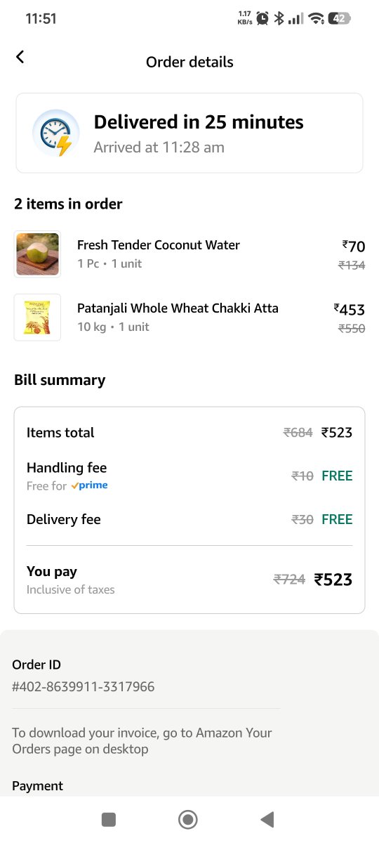 Nitesh_erit's tweet photo. @amazon @amazonIN Ordered below through amazon now. Did not receive the order and delivery guy misbehaved and cut the call. Pls check on this https://t.co/sWGEUxnD3q