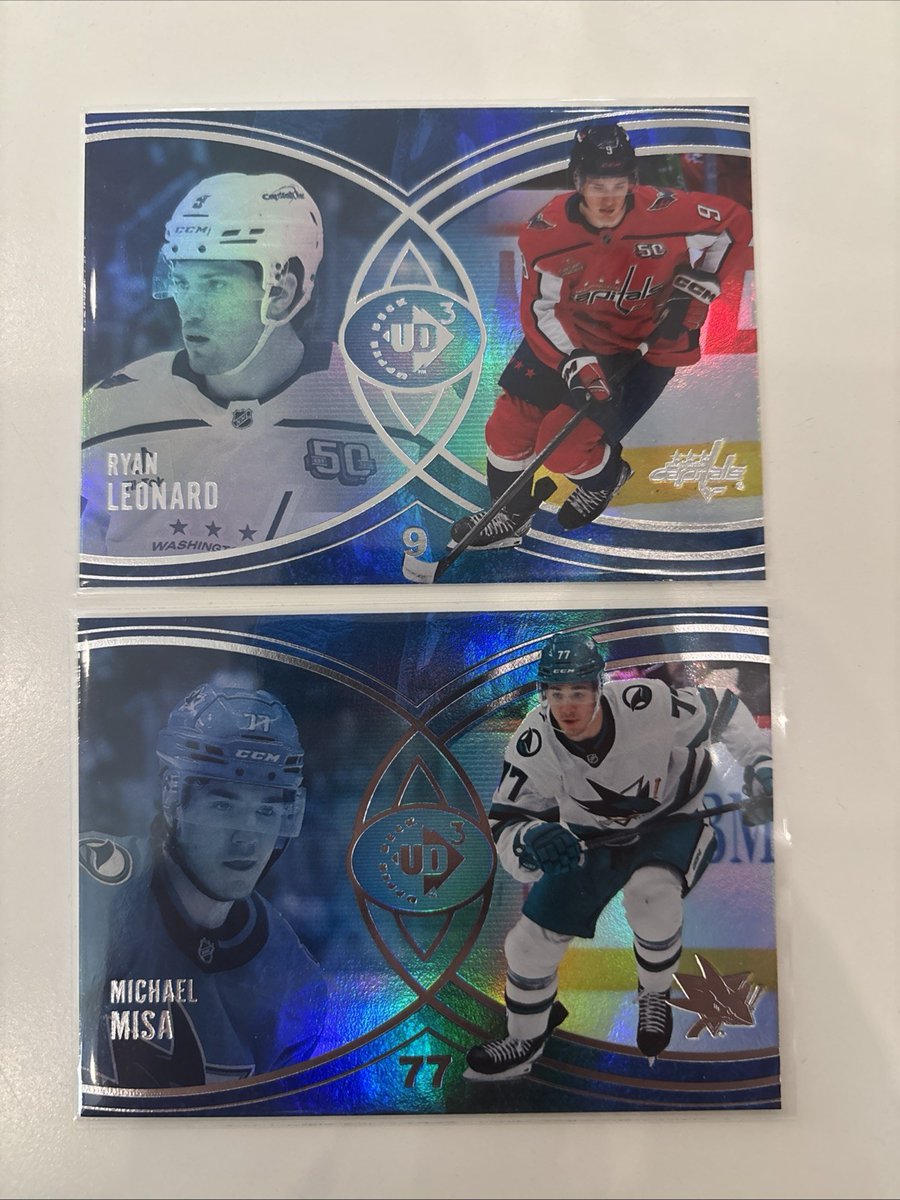 tealprospects's tweet photo. 2025-26 Upper Deck UD3 Michael Misa Ryan Leonard Rookie #UD3-19 #UD3-29
290 ea all-in
payo to secure, must take all to push
read t&c before transacting
dm to claim
# wts lfb ph nhl hockey san jose sharks washington capitals https://t.co/mlN0yZogh9