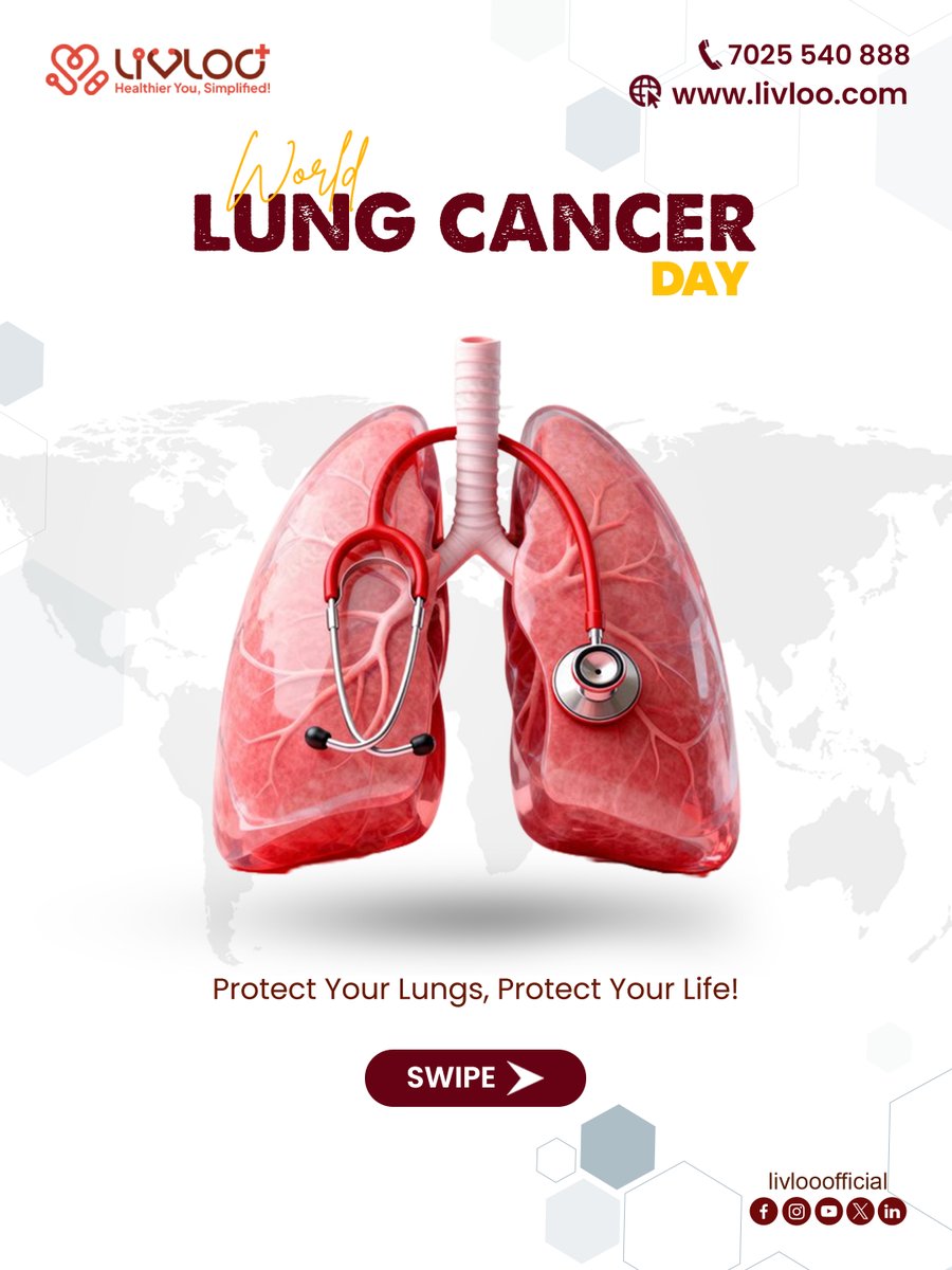 livlooofficial's tweet photo. 🫁 Your lungs work for you every second  - take care of them. 

Lung cancer doesn't affect only smokers; reducing exposure to risk factors and recognizing symptoms early are equally important.  Protect your lungs. Protect your life. 📷

 #WorldLungCancerDay #LungHealth #Cancer https://t.co/WxqiD90uba