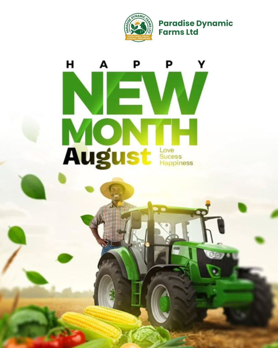 pdfarms_48's tweet photo. WELCOME TO AUGUST
The second half isn't over, it's just getting started.
Plant with purpose. Grow with consistency. Harvest with confidence.
Happy New Month! https://t.co/kPp0PVZXhi