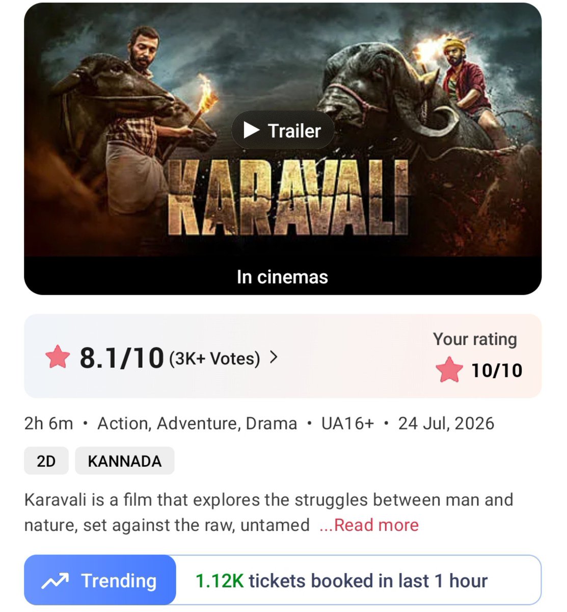 RekhaS1990's tweet photo. Once again, the audience has proved that critics, Twitter pandits, and every other so-called reviewer are nothing in front of genuine public opinion. 🔥🔥🔥

As the saying goes: "ನದಿ ಮೂಲ, ಋಷಿ ಮೂಲ, ಆಡಿಯನ್ಸ್ ಮೂಲ ಯಾವತ್ತೂ ಹುಡುಕೋದಕ್ಕೆ ಹೋಗ್ಬಾರ್ದು ಅಂತ." 💯

#KFI #Karavali https://t.co/cpYLw7XDuW