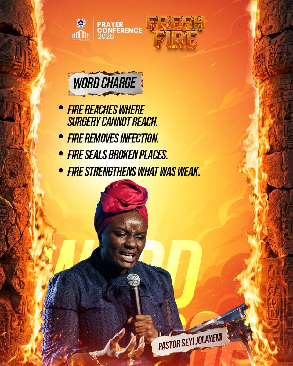 rccgtheshelter's tweet photo. Baptize us with your fire and let it purify our hearts.

Charge and prayers by Pastor Seyi Jolayemi 

 #rccgworldwide #rccgnyaya #freshfire #prayerconference2026 https://t.co/lsrkaWe0DV