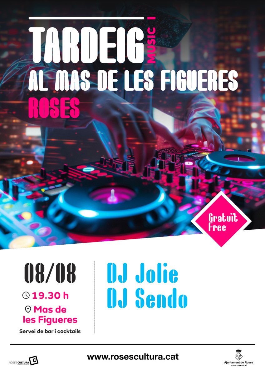 AjRoses's tweet photo. 🎧🌅 Torna el tardeig al Mas de les Figueres amb les sessions de DJ Jolie i DJ Sendo 🎶🔥
🎉 Una tarda-vespre per gaudir de la música, compartir una bona estona i començar a escalfar motors per a una nit de Festa Major inoblidable 👌
👉 https://t.co/esMe9zv9Mq
#aRoses https://t.co/PHaPhrntNM