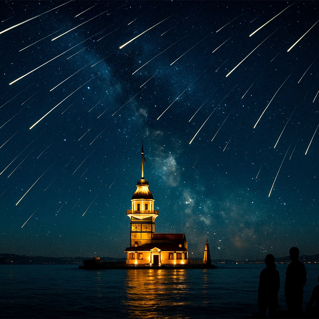 bpthaber's tweet photo. Perseid meteor yağmuru, 17 Temmuz-24 Ağustos tarihleri arasında etkili olacak.

— 13 Ağustos'u 14 Ağustos'a bağlayan gece zirveye ulaşacak.

— Saatte ortalama 100 meteor görülebilecek.

— Meteorlar, saniyede yaklaşık 60 kilometre hızla atmosfere girecek. https://t.co/Q7NQWkWzXe