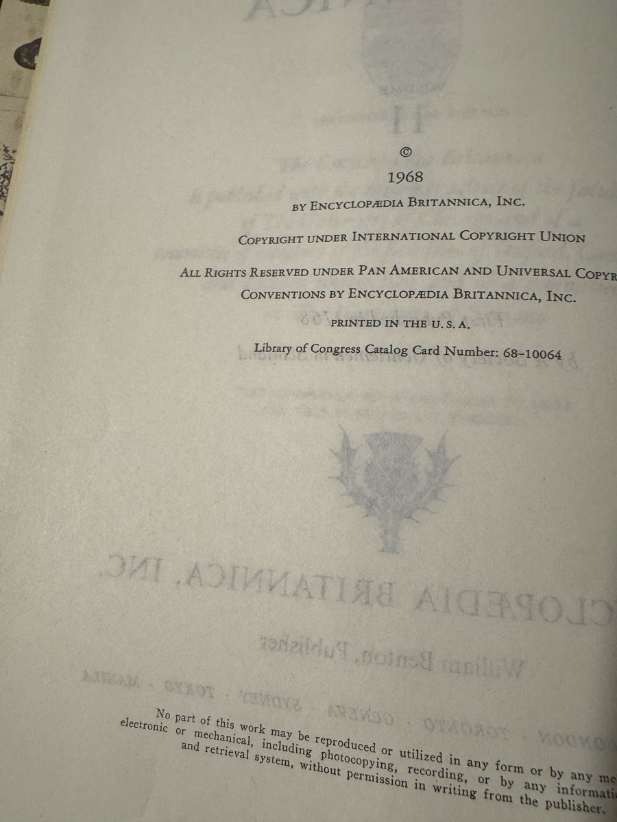 Kanarymine4's tweet photo. Ladies and Gents,
In my possession here is Vol 11 of the 

1968 Encyclopedia Britannica, 
200th anniversary edition, 

with an editorial committee 
comprised of faculties from
Univ. of Chicago
Cambridge
Oxford 
London Universities
Univ of Toronto

And … Well, well, well ‼️ 

Don’t care how many times they suspend or even send us to jail,

they cannot make us believe.
