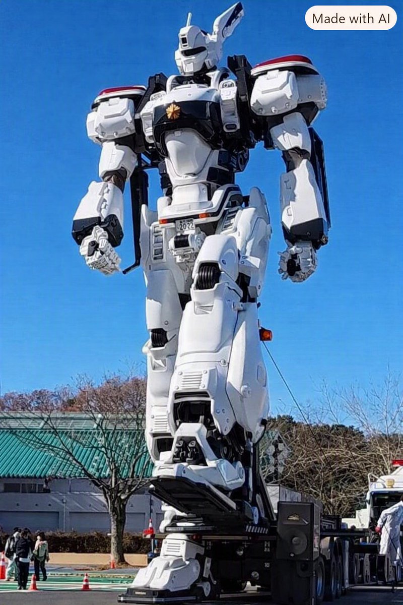 Schneider7D's tweet photo. 4月以来デッキアップイベントがないので、AIで実物大イングラムを歩かせてみたら、ツッコミどころ満載の衝撃映像に…（写真は理想形）
#TNGP #パトレイバーEZY  #パトレイバー #AI動画 
https://t.co/zFQGObPaUE https://t.co/JuWWU2qpU9