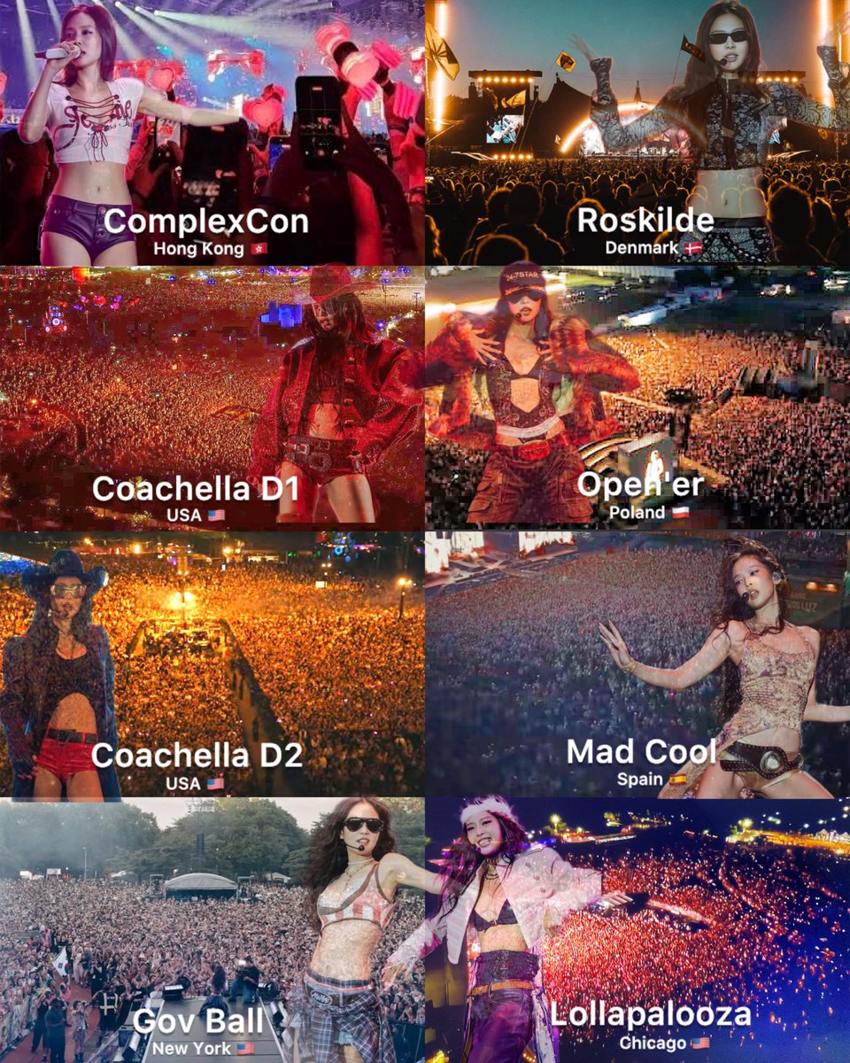 maibogs's tweet photo. Jennie, the queen of music festivals. Imagine event organizers laying out a lineup of potential headliners in a boardroom, listing the most promising artists for 2026, and Jennie's name would undoubtedly be one of the first to come to mind 🌟 https://t.co/zp5WzoHB03
