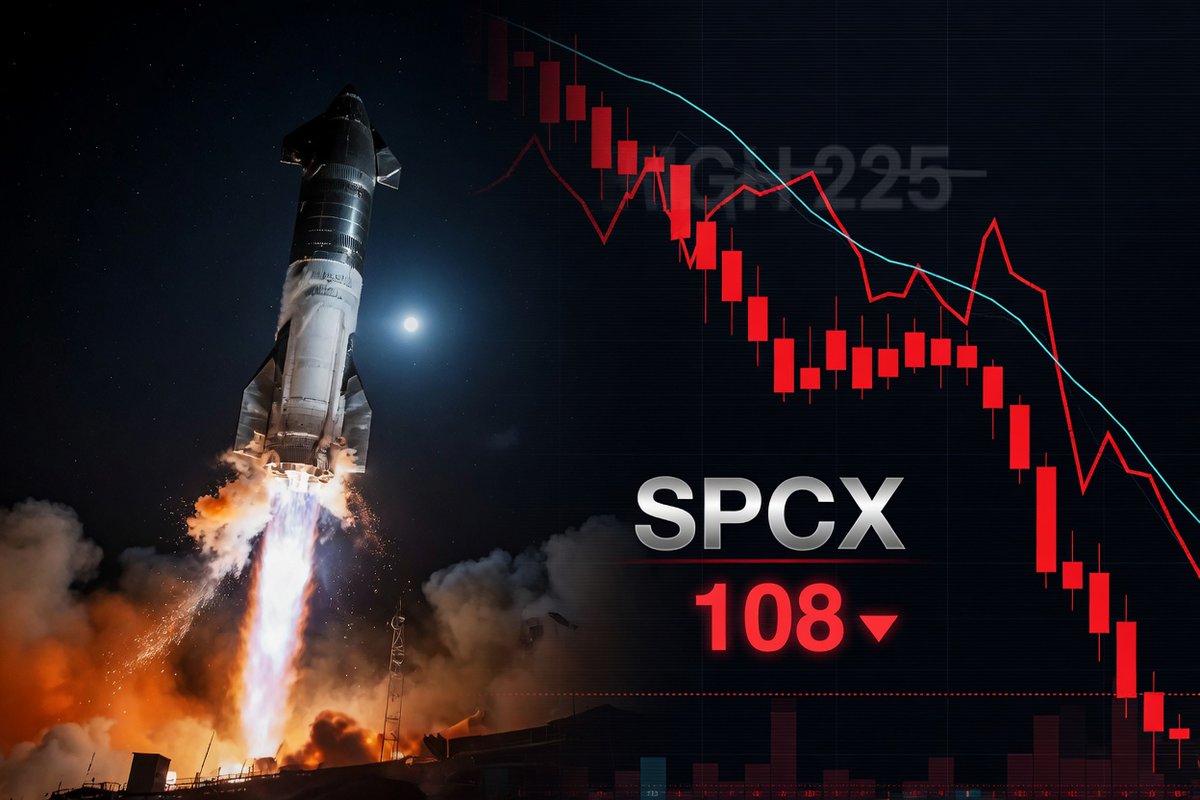 ys87yy19's tweet photo. $SPCX 108 附近，IPO 135，高點 225。
8/4 財報，8/6 約 9 億股解禁。
我看短線偏承壓：中性 100–120，破了可能探 85–100。
火箭熱度救不了供應衝擊。非投資建議。 https://t.co/tkBldqPgF2