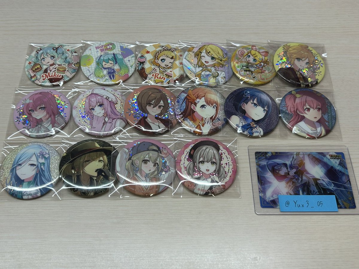 Yux3_05's tweet photo. 【交換＆買取】  プロセカ 缶バッジ

譲  画像1
求  画像2の青柳冬弥  400円＋送料

お声掛けの前にファンミ必読。
郵送での希望です。
検索からでもお気軽にお声掛けください。 https://t.co/r8chzIhQF4