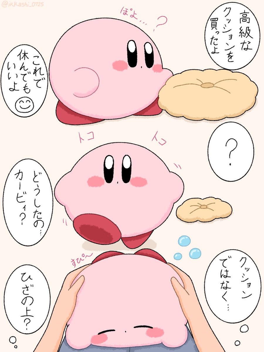 ikkashi_0725's tweet photo. クッションを買ってあげました✨ https://t.co/CkLrBA2dBg