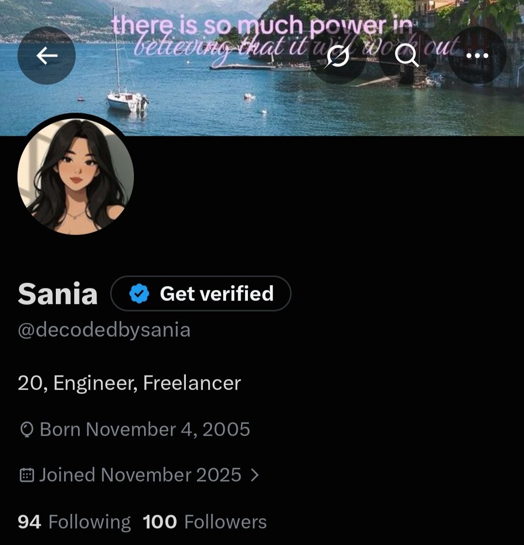 decodedbysania's tweet photo. 100 followers complete!!

Thankyou everyone who followed me!!

Onwards and Upwards.😊 https://t.co/dVcCbRjbL9